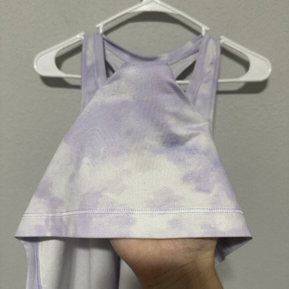 Athleta Nitro Tank Top Purple Tie Die Keyhole Back Soft Anti-Odor Size XS - Picture 3 of 6